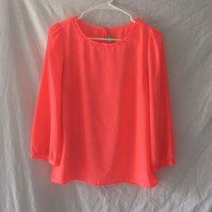 J.Crew bright coral blouse